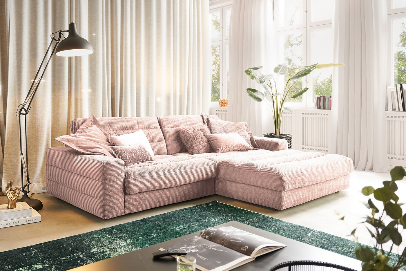 KAWOLA Ecksofa LANA, Couch L-Form rechts oder links versch. Größen und verschiedene Farben von KAWOLA