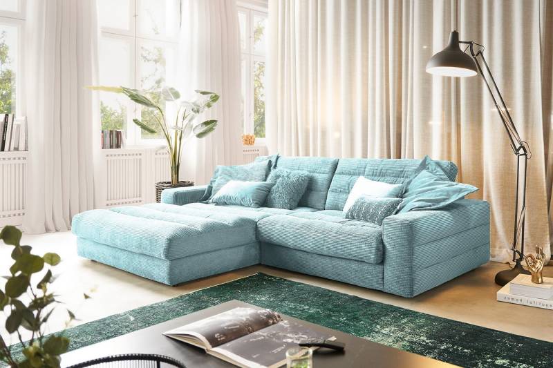 KAWOLA Ecksofa LANA, Couch L-Form rechts oder links versch. Größen und verschiedene Farben von KAWOLA
