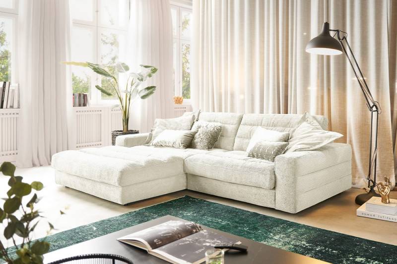 KAWOLA Ecksofa LANA, Couch L-Form rechts oder links versch. Größen und verschiedene Farben von KAWOLA