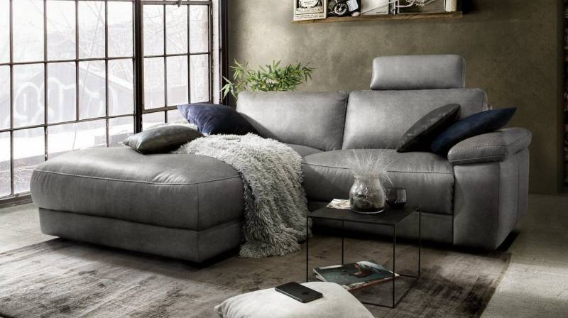 KAWOLA Ecksofa LOLA, Sofa Stoff od. Leder, Recamiere rechts od. links, versch. Farben von KAWOLA