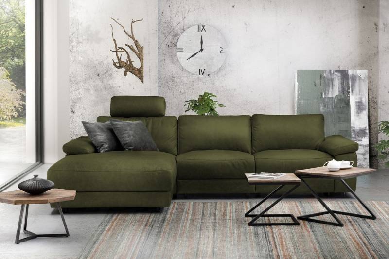 KAWOLA Ecksofa LOLA XL, Sofa Stoff od. Leder, Recamiere rechts od. links, versch. Farben von KAWOLA