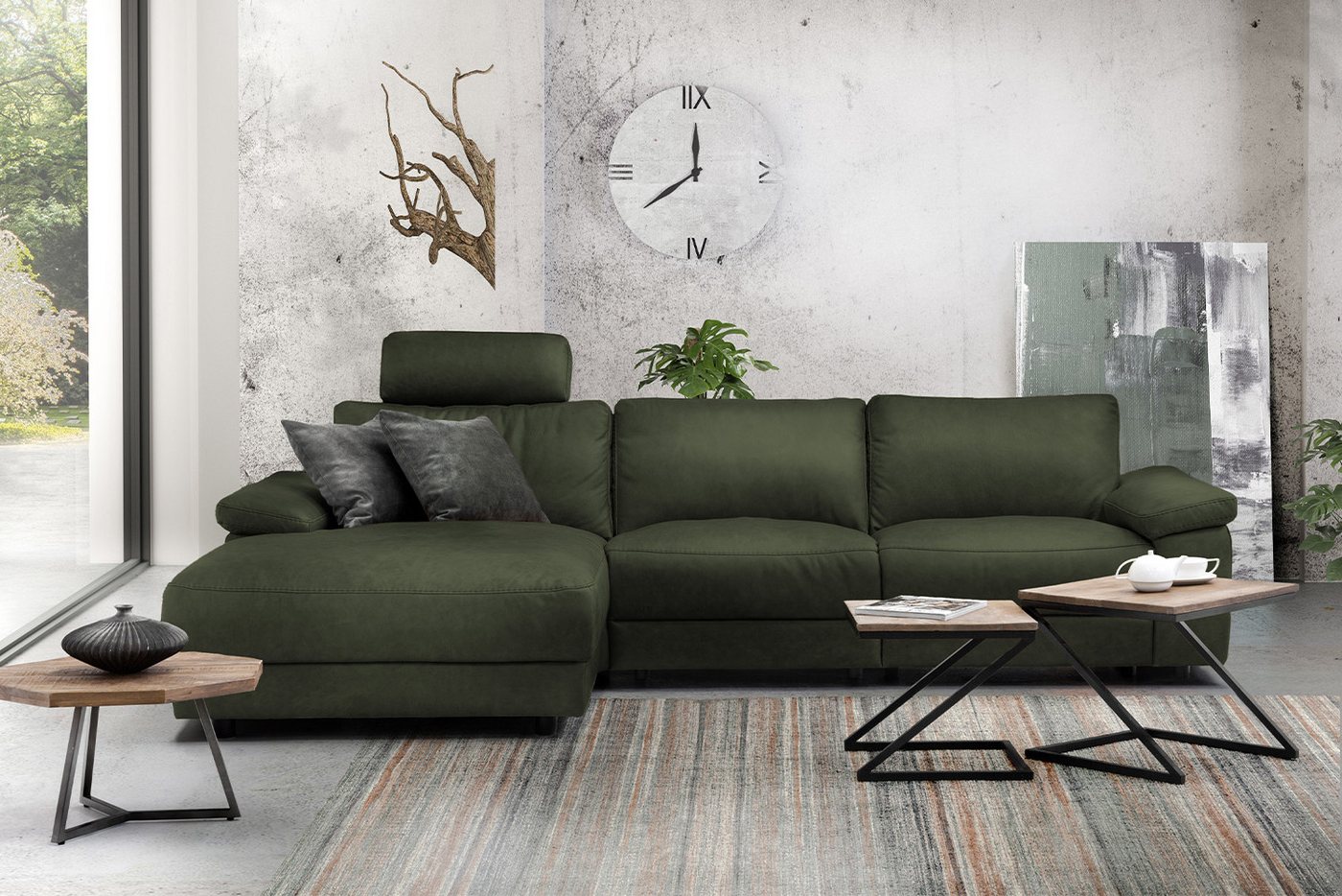 KAWOLA Ecksofa LOLA XL, Couch L-Form rechts oder links, Sitzvorzug motorisch, Stoff oder Leder KAWOLA Ecksofa LOLA XL, Couch L-Form rechts oder links, Sitzvorzug motorisch, Stoff oder Leder von KAWOLA