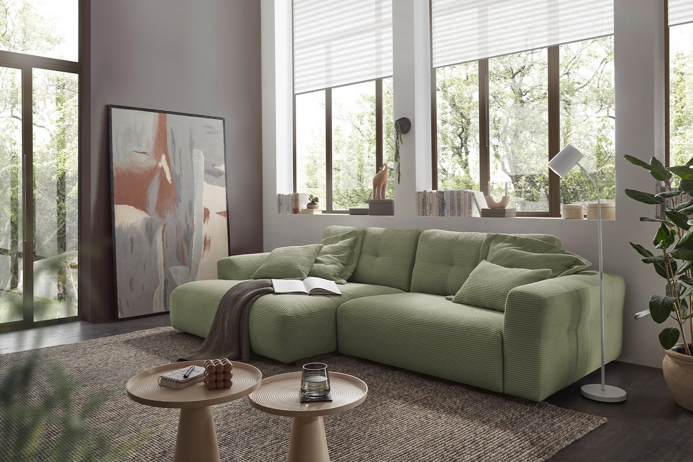 KAWOLA Ecksofa MIKA, Couch L-Form rechts oder links, Cord verschiedene Farben KAWOLA Ecksofa MIKA, Couch L-Form rechts oder links, Cord verschiedene Farben von KAWOLA