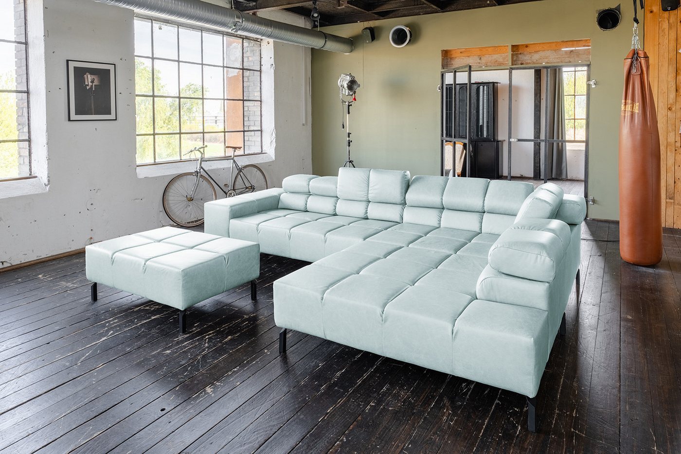 KAWOLA Ecksofa NELSON, L-Form rechts oder links Leder mit Hocker verschiedene Farben KAWOLA Ecksofa NELSON, L-Form rechts oder links Leder mit Hocker verschiedene Farben von KAWOLA