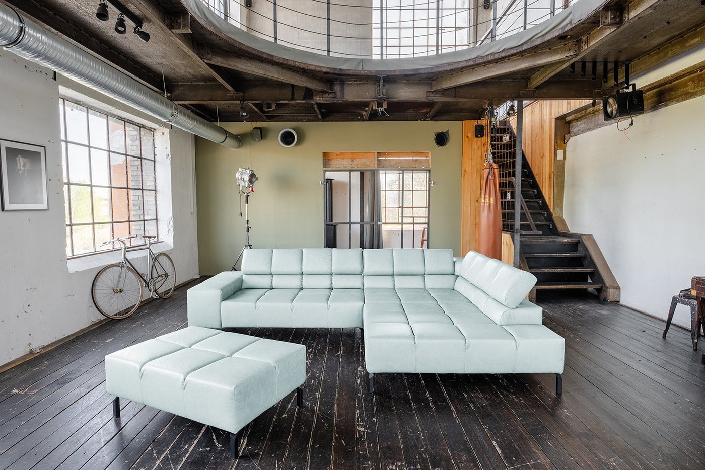 KAWOLA Ecksofa NELSON, L-Form rechts oder links Leder mit Hocker und motorischem Sitzvorzug KAWOLA Ecksofa NELSON, L-Form rechts oder links Leder mit Hocker und motorischem Sitzvorzug von KAWOLA
