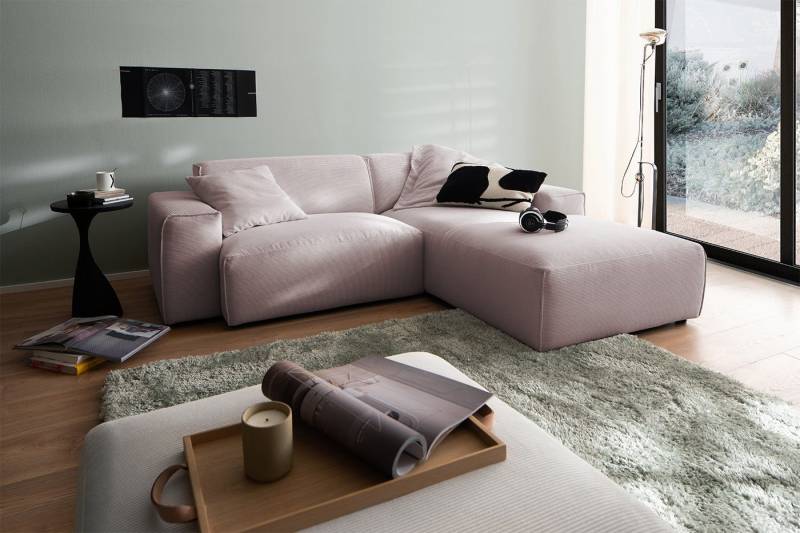 KAWOLA Ecksofa RANI, Couch L-Form rechts oder links, verschiedene Farben 228x189 cm von KAWOLA