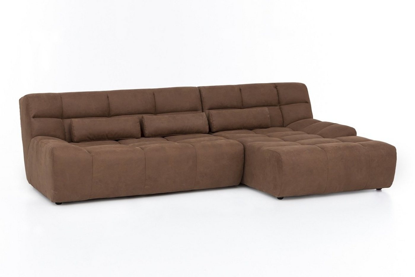 KAWOLA Ecksofa SETO, Big Sofa Microfaser Recamiere rechts brandy von KAWOLA