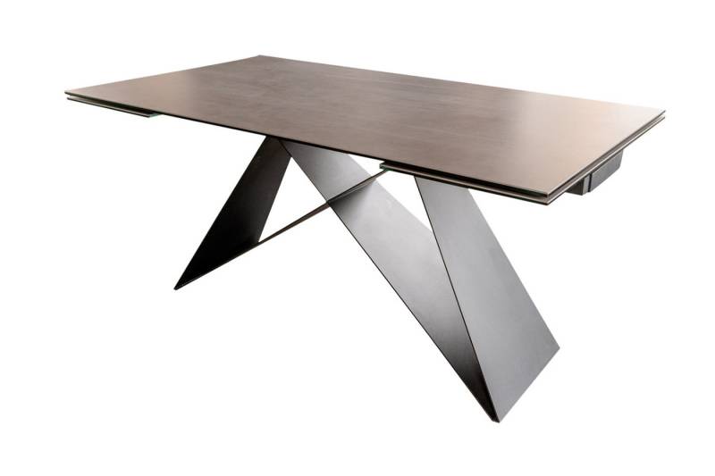 KAWOLA Esstisch BENNO, Ausziehtisch Keramik dunkelgrau ausziehbar von KAWOLA