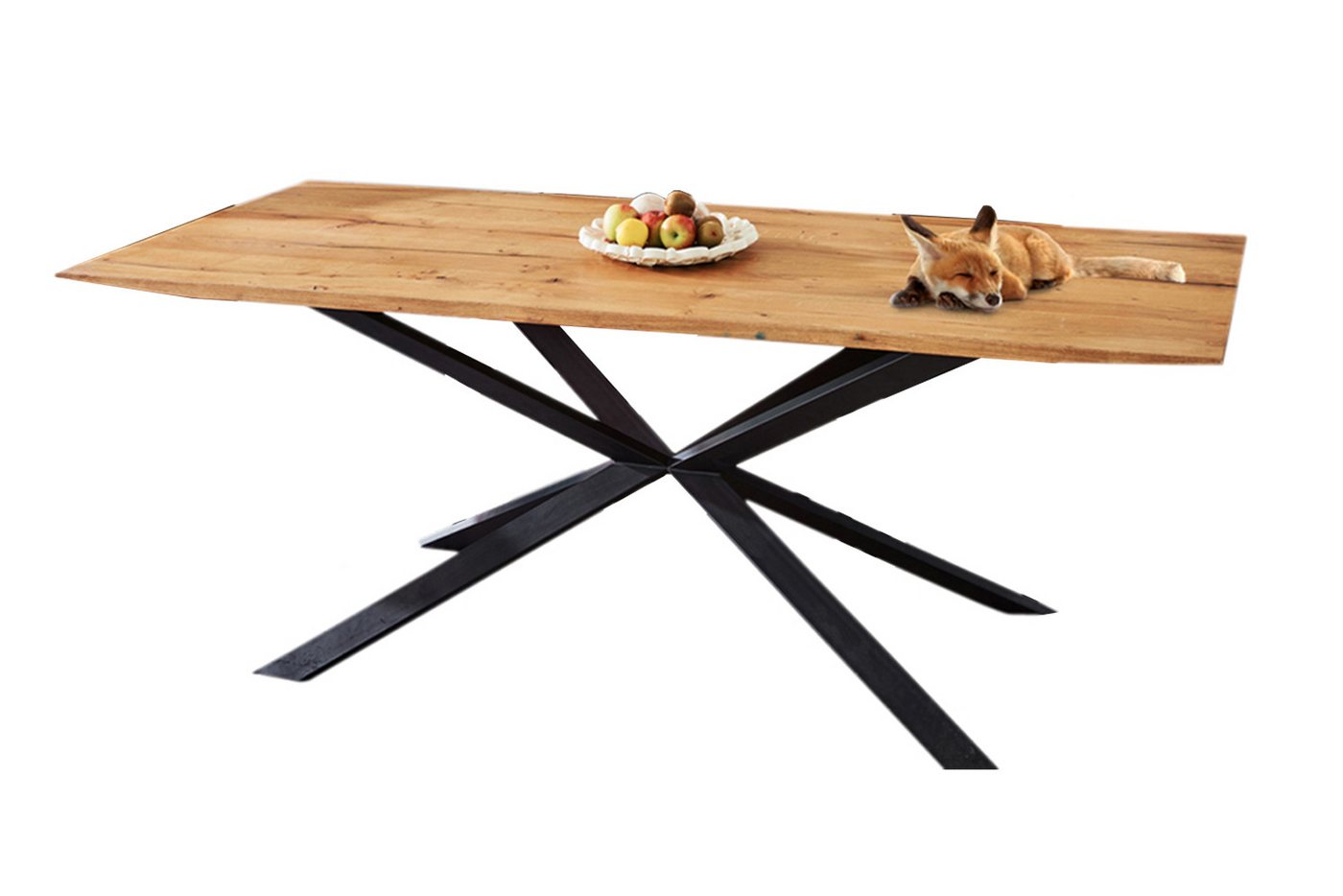 KAWOLA Esstisch YOSHA, Eiche massiv 220x95 cm von KAWOLA