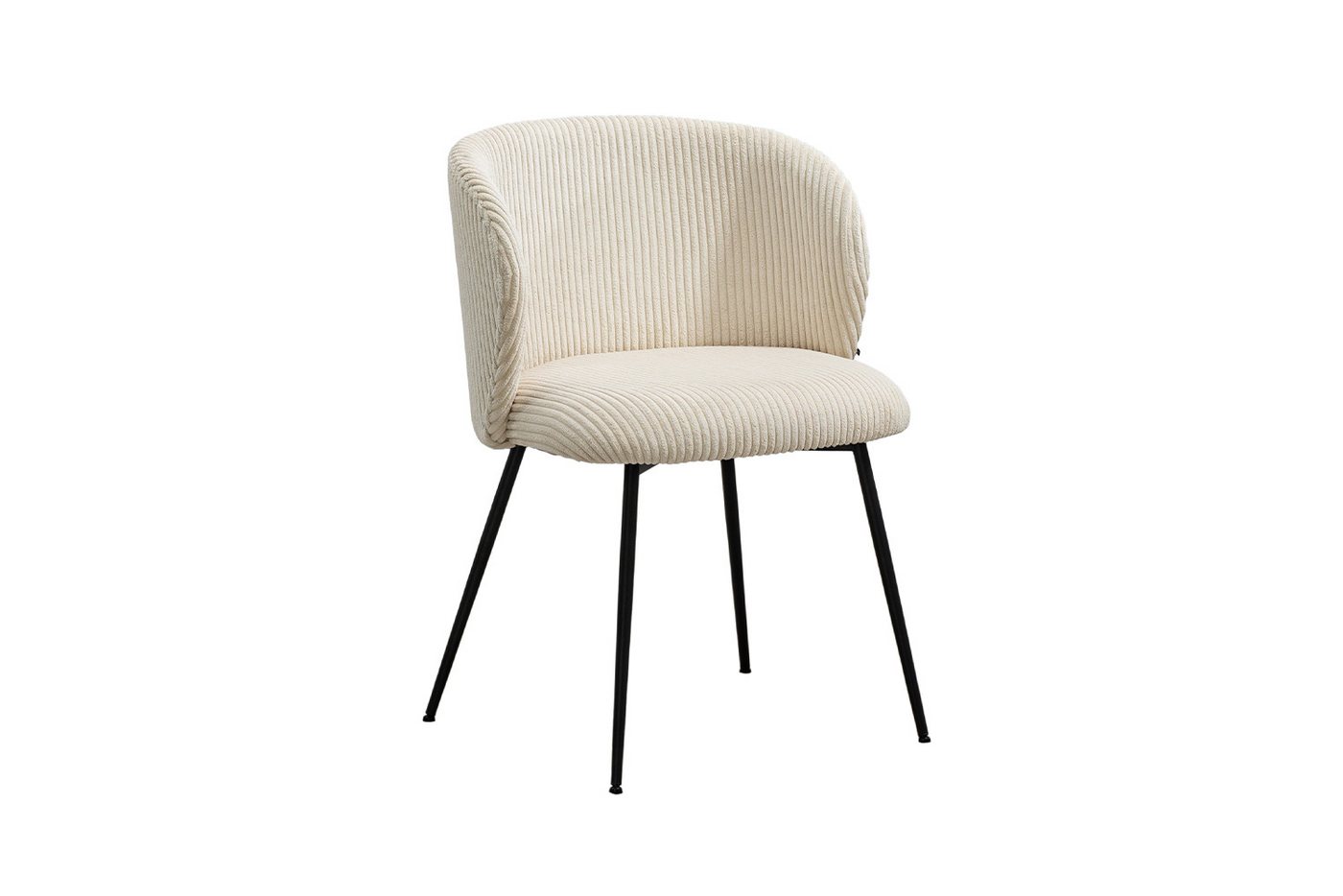 KAWOLA Esszimmerstuhl LENA Bequemer Polsterstuhl - Moderner Designstuhl - Esszimmer (1 St), Cordbezug. Stahlbeine. Bequemer Sitz. Modernes Design. von KAWOLA