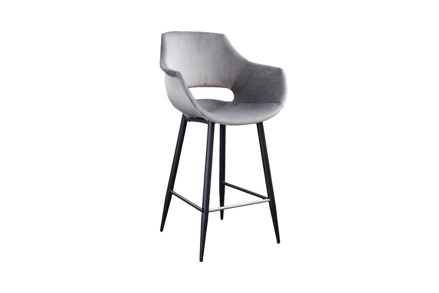 KAWOLA Barhocker ZAJA Samt Bezug Barstuhl - Bequem & Modern - Thekenhocker, Moderner Barhocker: Velvet Grau, Sitzhöhe 65cm, Industrial Design KAWOLA Barhocker ZAJA Samt Bezug Barstuhl - Bequem & Modern - Thekenhocker, Moderner Barhocker: Velvet Grau, Sitzhöhe 65cm, Industrial Design von KAWOLA
