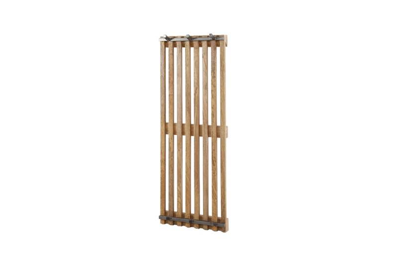 KAWOLA Wandgarderobe JACINTA, Garderobe Mangoholz Metall 6 Haken braun von KAWOLA