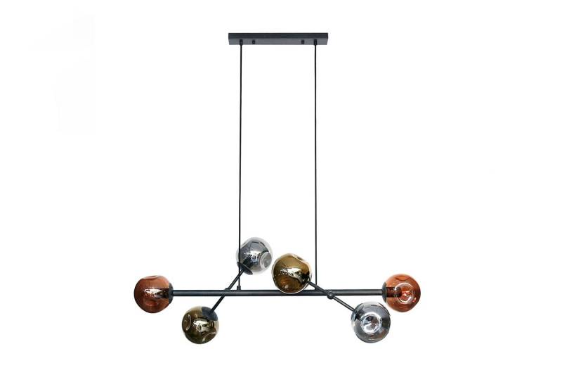KAWOLA Hängeleuchte PELOTA, Hängelampe 6-flammig Glas schwarz von KAWOLA