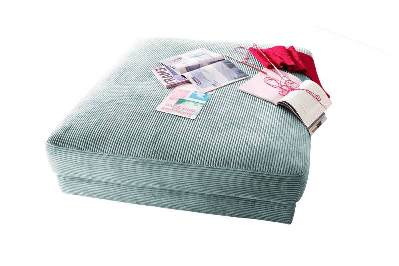 KAWOLA Hocker MADELINE, Big Hocker Polsterhocker Cord verschiedene Farben von KAWOLA