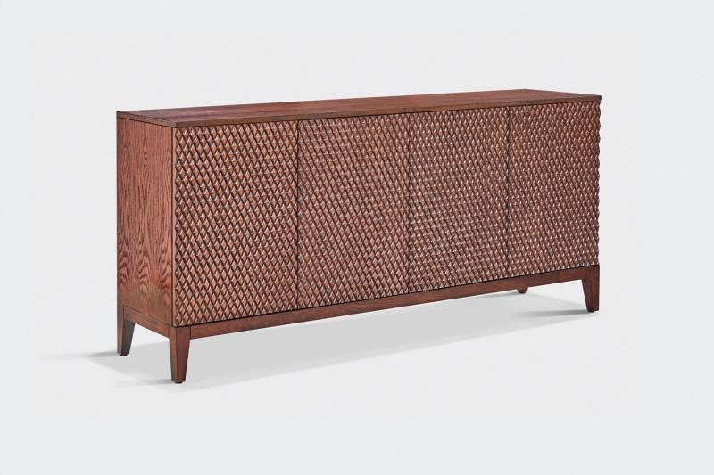 KAWOLA Kommode COPAS, 4 Türen Eiche braun 180/85/40 cm (B/H/T) von KAWOLA