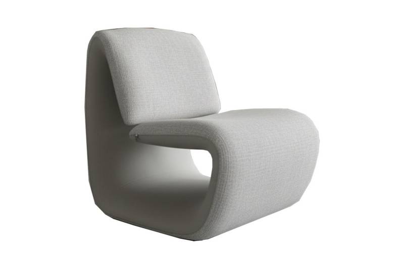 KAWOLA Loungesessel HAZEL Bequemer Loungesessel – S-Form Design, Webstoff vorn, Kunstleder hinten. Kompakt. Pflegeleicht. Modern. von KAWOLA