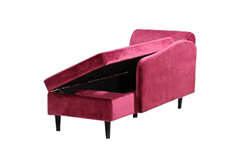 KAWOLA Polsterliege Bettsofa Recamiere Sarah Ottomane Bettkasten Recamiere mit Schlaffunktion (163 x 77 x 73) von KAWOLA