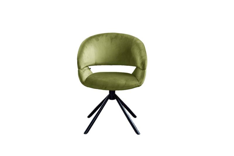KAWOLA Polsterstuhl LARA (1 St), Esszimmerstuhl Drehstuhl Velvet verschiedene Farben von KAWOLA