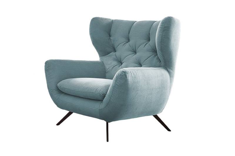 KAWOLA Relaxsessel CHARME, Hochlehnsessel Cord mit oder ohne Hockerbank verschiedene Farben von KAWOLA