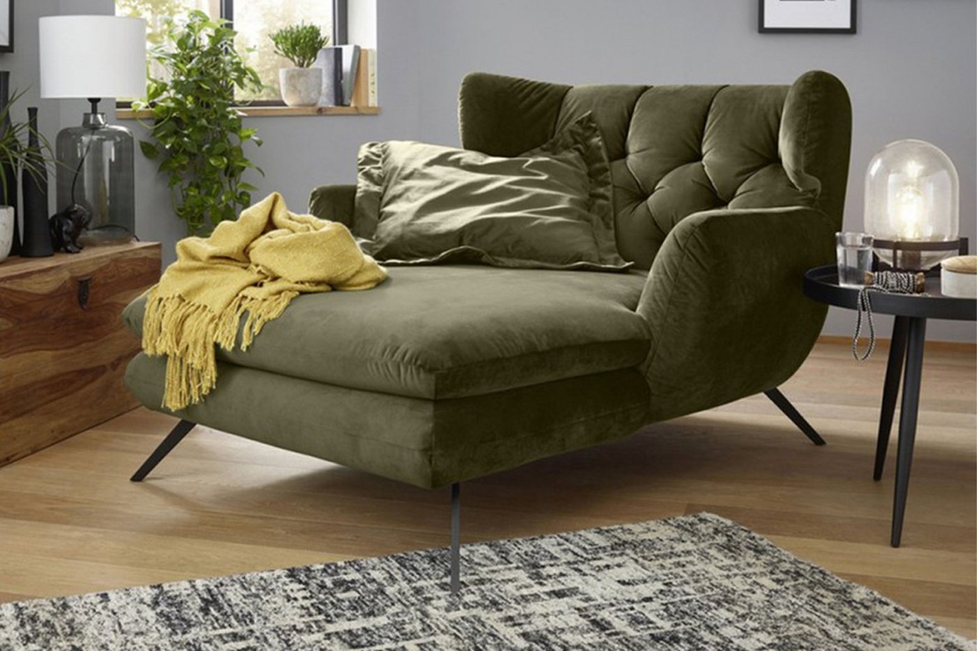 KAWOLA Relaxsessel CHARME, Longseat Sessel Megasessel Velvet versch. Farben von KAWOLA