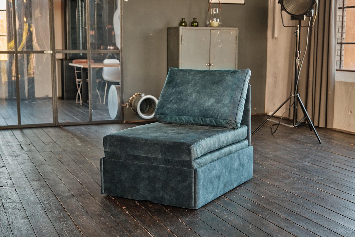 KAWOLA Schlafsofa DELLA, Sessel Schlafsessel Sofa Velvet versch. Farben von KAWOLA