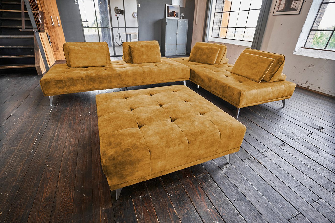 KAWOLA Schlafsofa WIOLO, Couch Stoff oder Velvet, mit oder ohne Hocker, verschiedene Farben KAWOLA Schlafsofa WIOLO, Couch Stoff oder Velvet, mit oder ohne Hocker, verschiedene Farben von KAWOLA