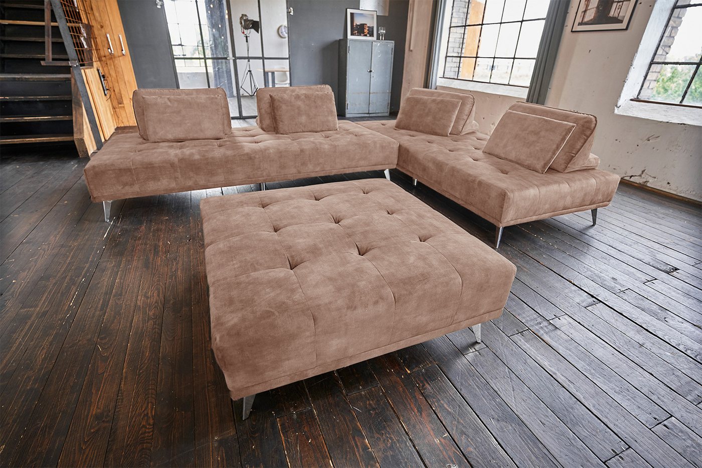 KAWOLA Schlafsofa WIOLO, Couch Stoff oder Velvet, mit oder ohne Hocker, verschiedene Farben KAWOLA Schlafsofa WIOLO, Couch Stoff oder Velvet, mit oder ohne Hocker, verschiedene Farben von KAWOLA