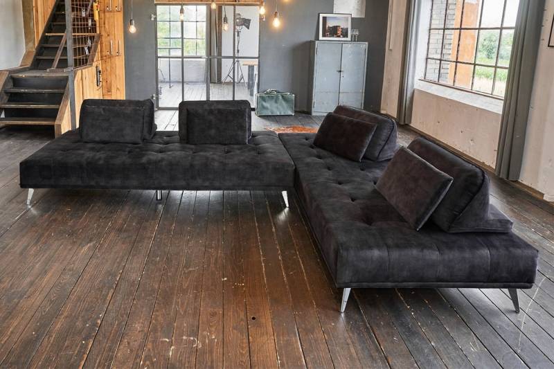 KAWOLA Schlafsofa WIOLO, Couch Stoff oder Velvet, mit oder ohne Hocker, verschiedene Farben von KAWOLA