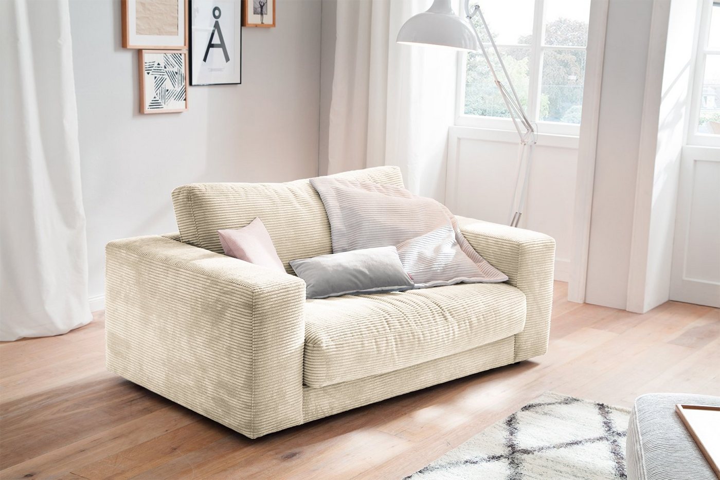 KAWOLA Sessel MADELINE, Doppelsessel Loveseat Cord versch. Farben von KAWOLA