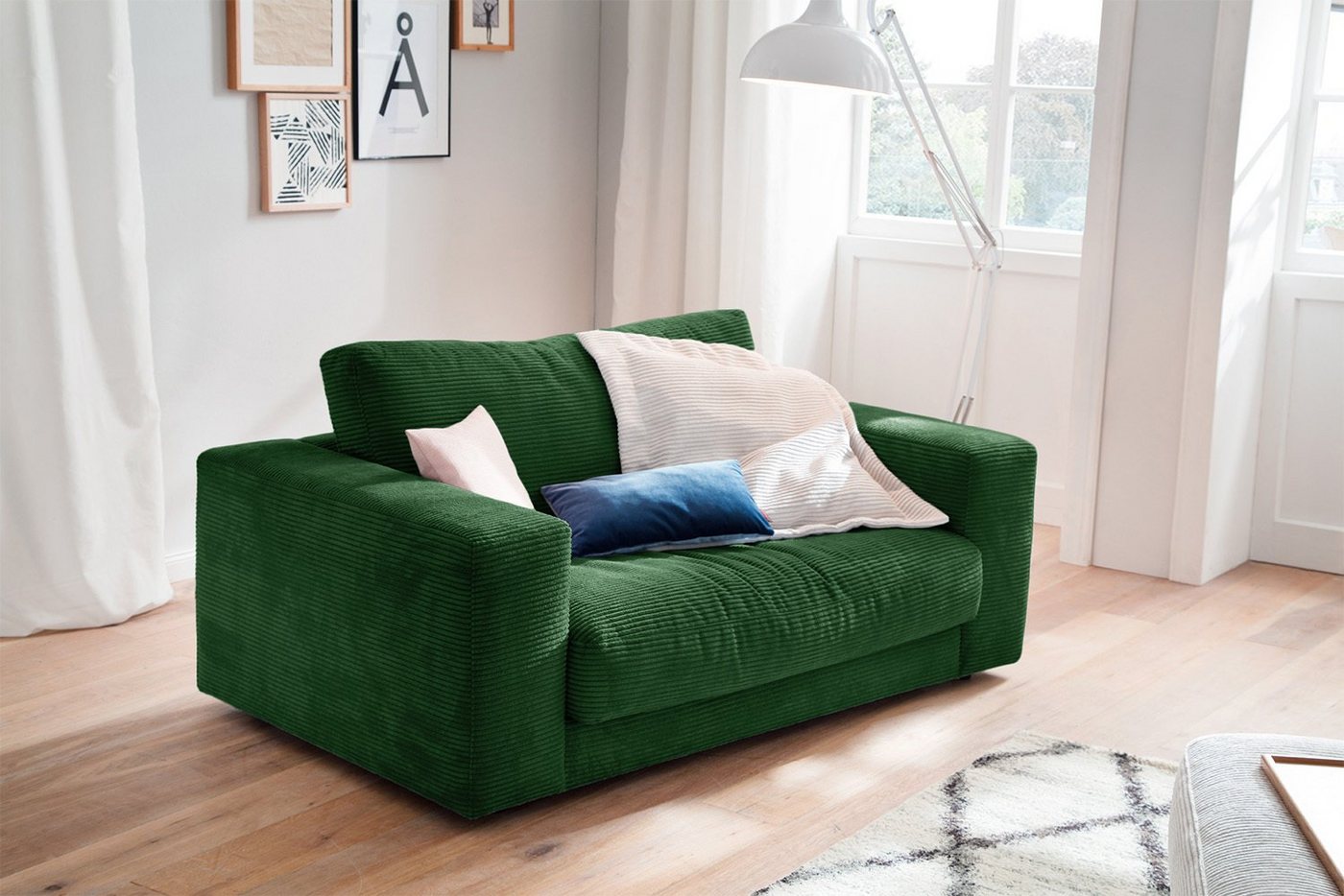 KAWOLA Sessel MADELINE, Doppelsessel Loveseat Cord versch. Farben von KAWOLA