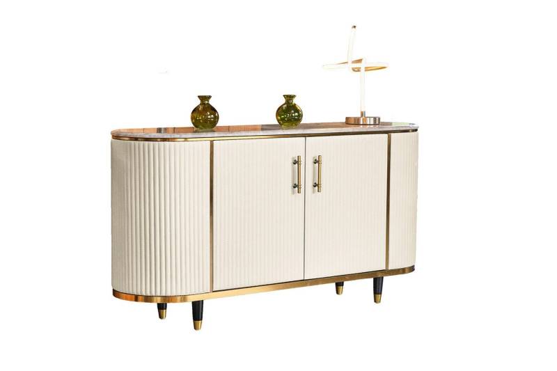 KAWOLA Sideboard MARIA, Marmorplatte Kunstleder verschiedene Farben von KAWOLA