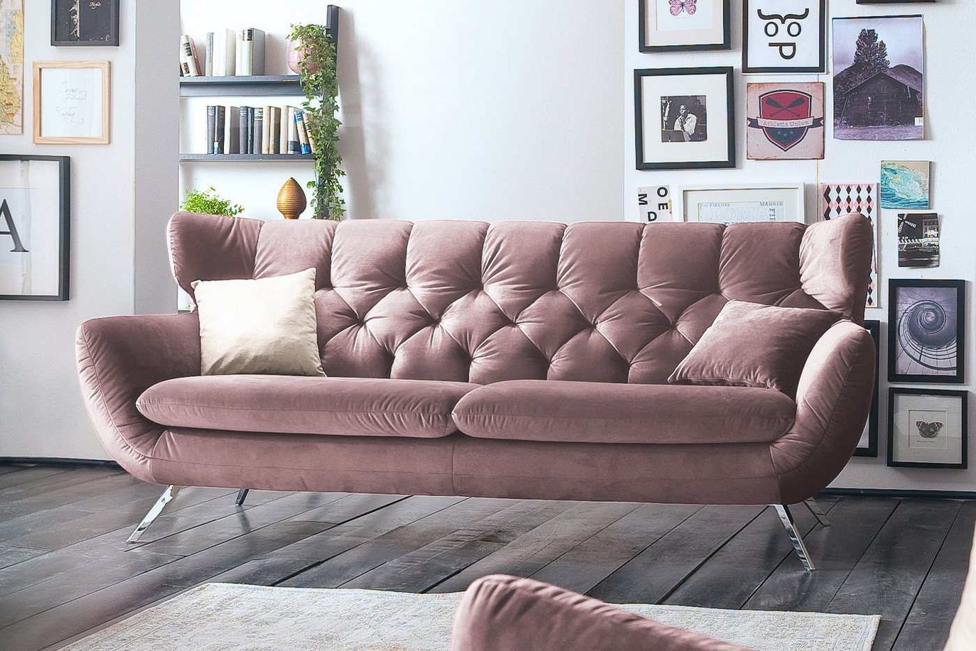 KAWOLA Sofa CHARME, 2-Sitzer od. 2,5-Sitzer, Velvet od. Cord, versch. Farben von KAWOLA