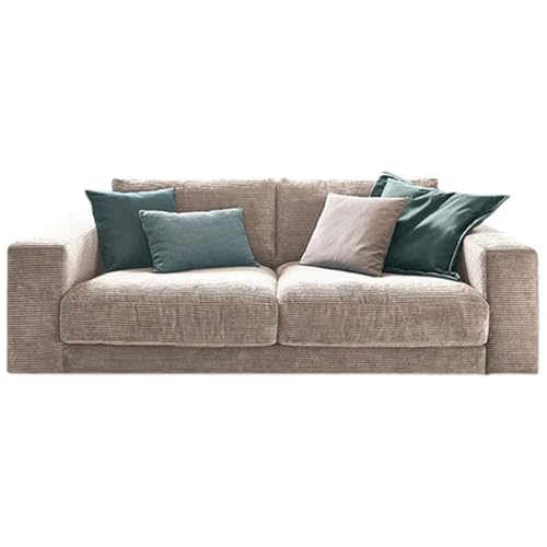 KAWOLA Sofa Cordsofa 2 Sitzer Madeline Couch Taupe Gepolstert Relaxsofa 230x60x120 BxHxT von KAWOLA