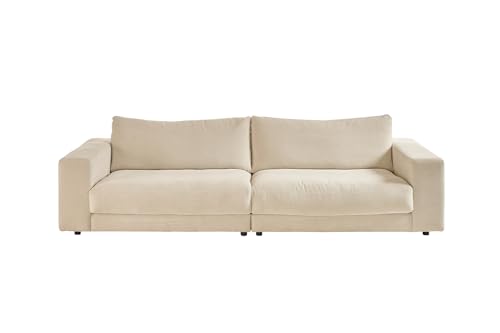 KAWOLA Sofa Cordsofa 3 Sitzer Madeline Couch Gepolstert Relaxsofa cremeweiß 290x85x127 (BxHxT) von KAWOLA