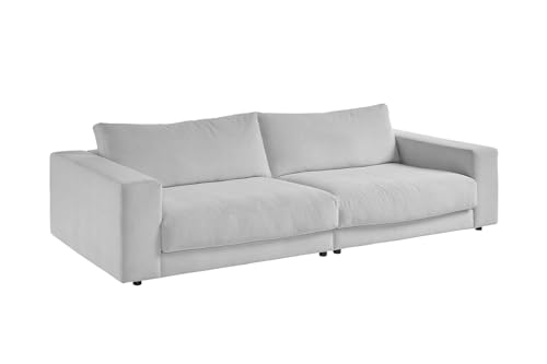KAWOLA Sofa Cordsofa 3 Sitzer Madeline Couch Gepolstert Relaxsofa hellgrau 290x85x127 (BxHxT) von KAWOLA