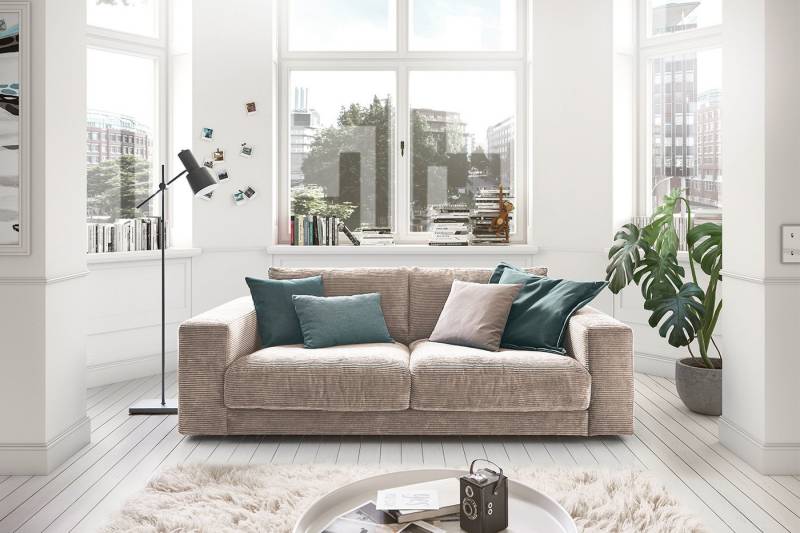 KAWOLA Sofa MADELINE, Couch 2-Sitzer oder 3-Sitzer Cord verschiedene Farben von KAWOLA