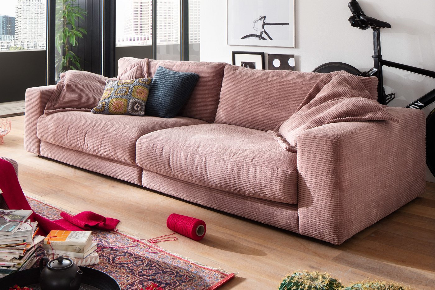 KAWOLA Sofa MADELINE, Cord 2-Sitzer od. 3-Sitzer versch. Farben von KAWOLA