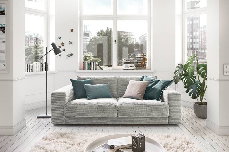KAWOLA Sofa MADELINE, Couch 2-Sitzer oder 3-Sitzer Cord verschiedene Farben von KAWOLA