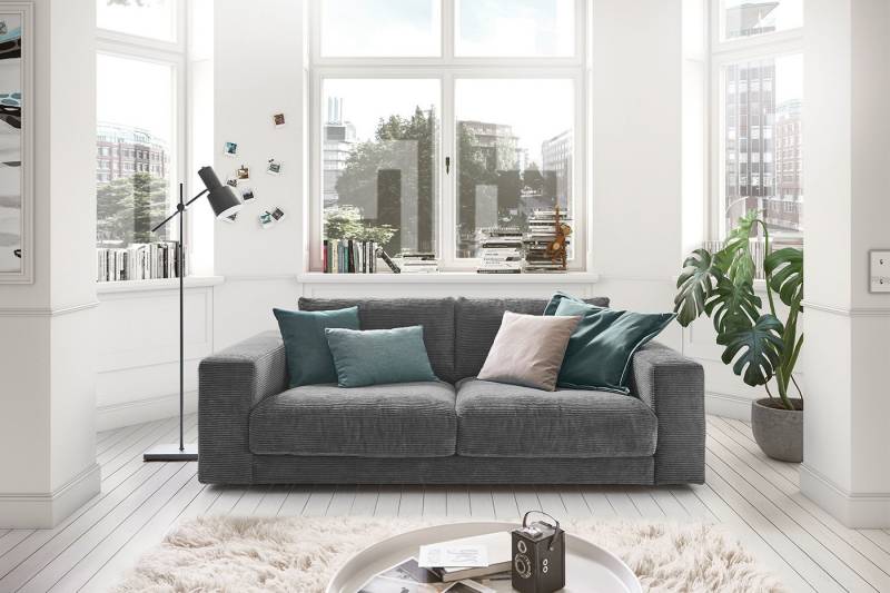 KAWOLA Sofa MADELINE, Couch 2-Sitzer oder 3-Sitzer Cord verschiedene Farben von KAWOLA
