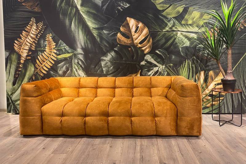 KAWOLA Sofa ROSARIO, Couch Velvet verschiedene Größen und verschiedene Farben von KAWOLA
