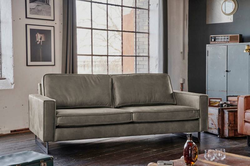 KAWOLA Sofa VILNIUS, Couch Lederfaserstoff, 2-Sitzer oder 3-Sitzer, verschiedene Farben von KAWOLA