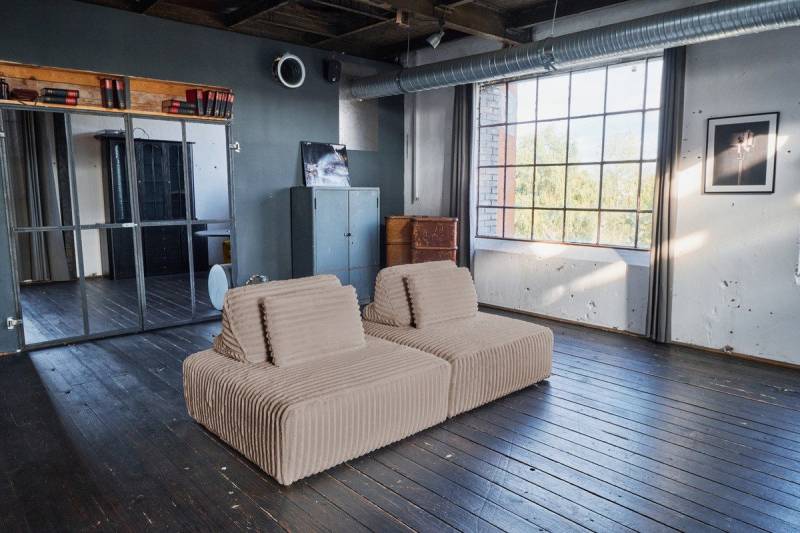 KAWOLA Sofa WIOLO SOFT Cord Sofa - Modular - Komfortabel & Flexibel - Wohnzimmer, Modulsofa. Weicher Breitcord. Abziehbar & vielseitig. 2 Module. von KAWOLA