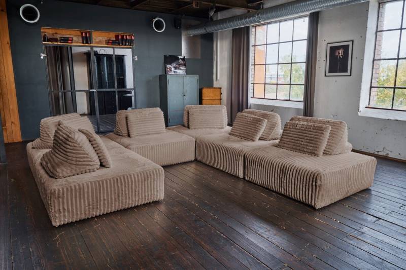KAWOLA Sofa WIOLO SOFT Cord Sofa - Modular - Komfortabel & Flexibel - Wohnzimmer, Modulsofa. Weicher Breitcord. Abziehbar & vielseitig. 6 Module. von KAWOLA
