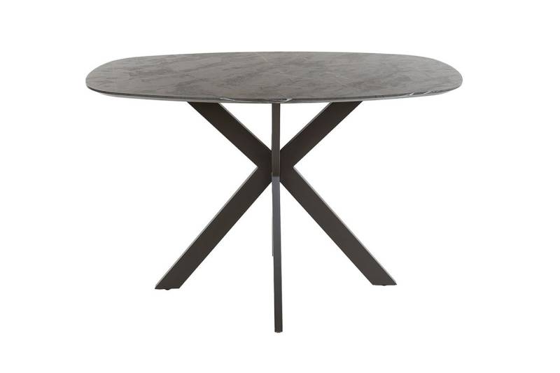 KAWOLA Stehtisch SESTA, Stehtisch Kunststoff Keramikoptik oval Kreuzgestell schwarz von KAWOLA