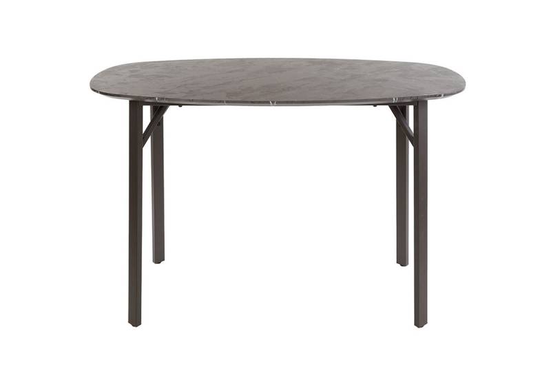 KAWOLA Stehtisch SESTA, Stehtisch Kunststoff Keramikoptik oval schwarz von KAWOLA