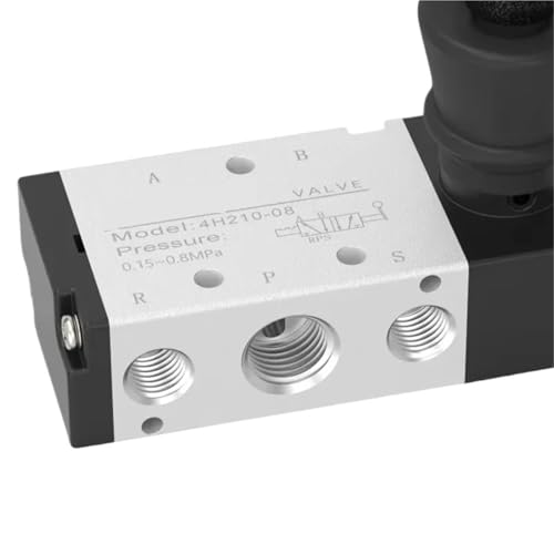4H210-08 5/2 Way Hand Lever Operated Control Pneumatic Manual Valve With Muffler Silencer and Quick Fitting Select(4H210-08) von KAWZLOSBK
