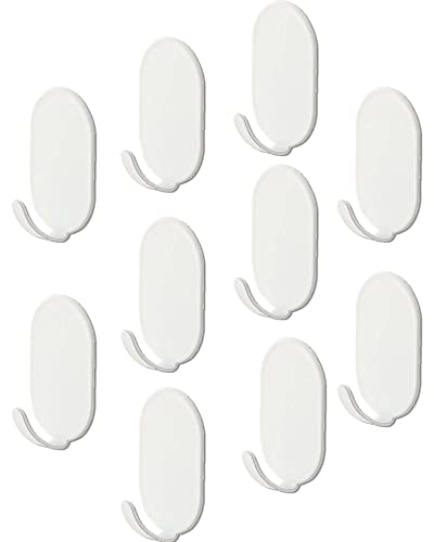 KAXIMON Selbstklebende Haken, weiß, 10 Stück, klebrige Haken, extra stark, für Küche, Bad, Waschbecken – wasserdichter Karbonstahl Stick Aufhänger an Handtuchhaken KAXIMON Selbstklebende Haken, weiß, 10 Stück, klebrige Haken, extra stark, für Küche, Bad, Waschbecken – wasserdichter Karbonstahl Stick Aufhänger an Handtuchhaken von KAXIMON