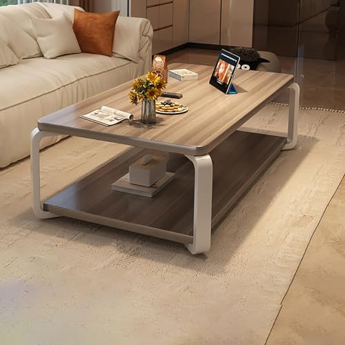 KAXLDHH Couchtisch Sofatisch, Beistelltisch Mit Stabilem Stahlrahmen, Kleiner Schreibtisch, Balkontisch Wohnzimmertisch Für Wohnzimmer Und Schlafzimmer(Natural,120x60x43cm) von KAXLDHH