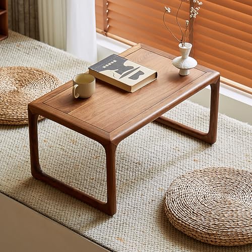 KAXLDHH Japanischer Bodentisch, klappbare Couchtische, niedrige Bambus Tische zum Sitzen auf dem Boden, tragbarer Esstisch, Tee, Tatami Schreibtisch für Wohnzimmer, Erkerfenster(55x40x32cm) von KAXLDHH
