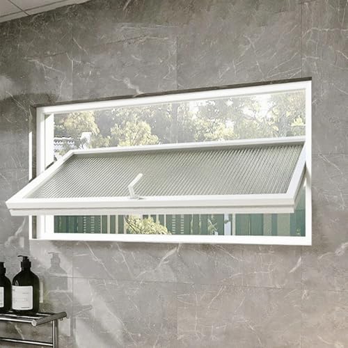 KAXLDHH Kellerfenster Mit Gehärtetem Glas, Lüftungsfenster Mit Griff, Aluminium-Flügelfenster, 360° Drehbares Drehfenster Mit Griff Für Küche, Schlafzimmer Und Wohnzimmer(Wit,38x24in/97x61cm) von KAXLDHH
